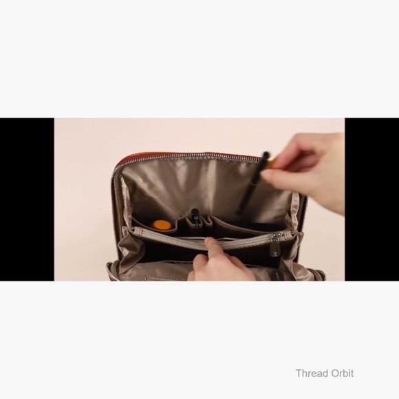 Genuine Leather Backpack Purse for College Travel with Multiple Pockets main image 6